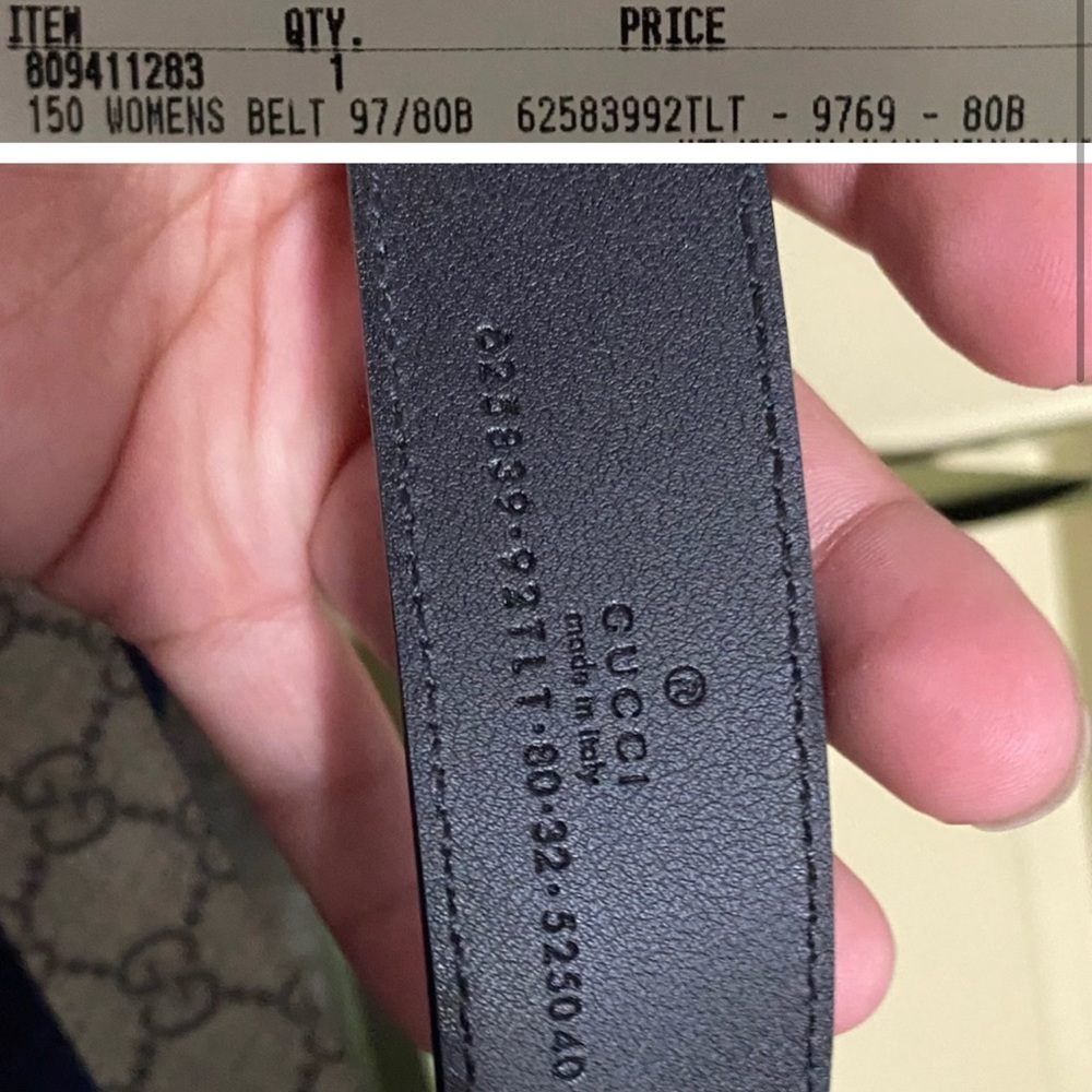 NEW!!! Gucci 💯 Authentic iconic belt! Black leather size 80/32❤️ - Picture 5 of 5